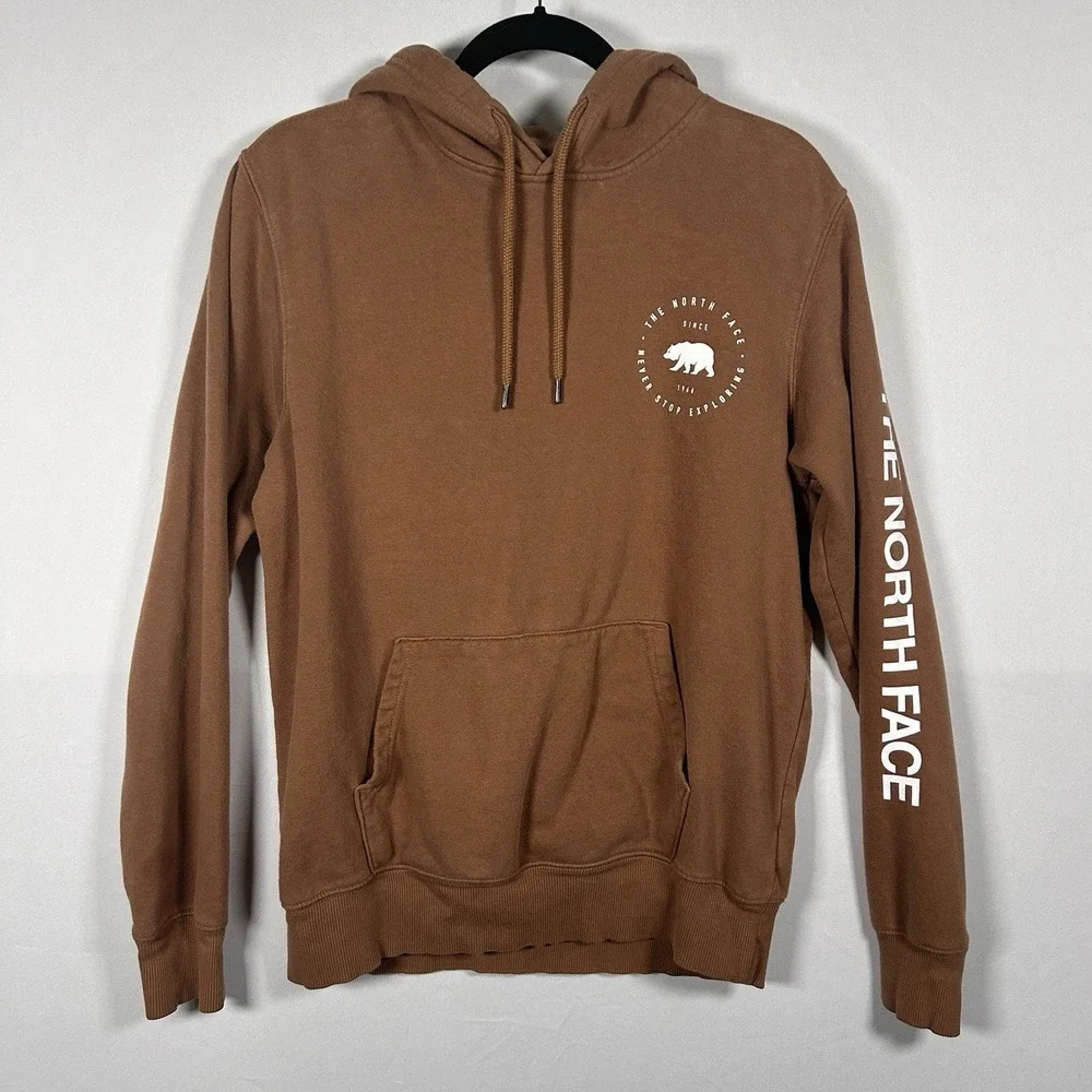 The North Face Hoodie Mens‎ Pullover Outdoor Hiking Hunting Gorpcore Brown Small